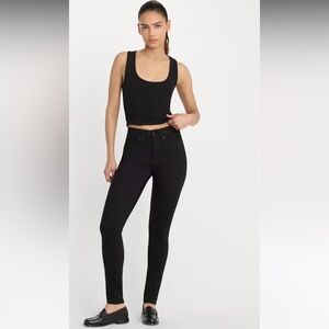 Good American Good Legs Mid Rise Skinny black jeans sz 12/31